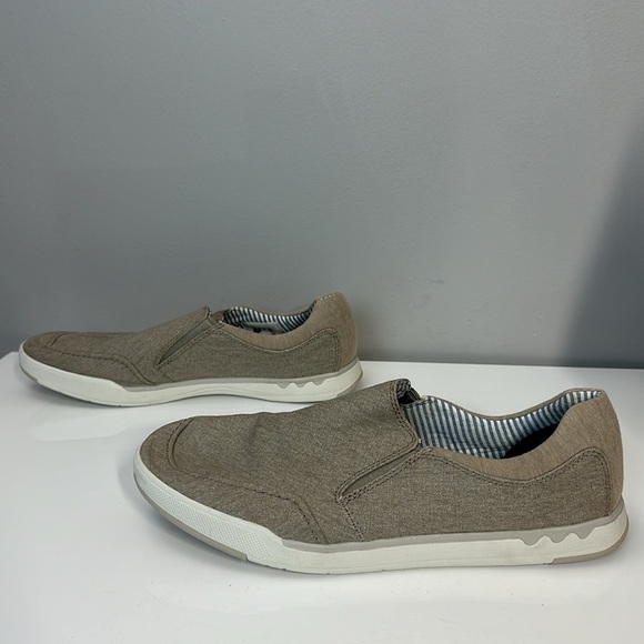 Clarks Cloudsteppers Step Isle Row Canvas Loafers Size 13 - Picture 5 of 15